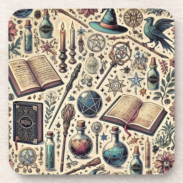 Harry Potter inspired magical drink coasters. Coaster (Front)