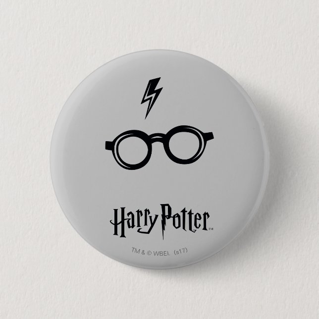 Harry Potter | Lightning Scar and Glasses 2 Inch Round Button (Front)