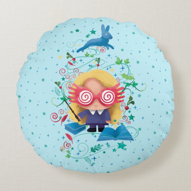 Harry Potter | Luna Lovegood Graphic Round Pillow (Front)