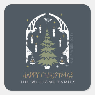 HARRY POTTER™ Magical Christmas Tree  Square Sticker