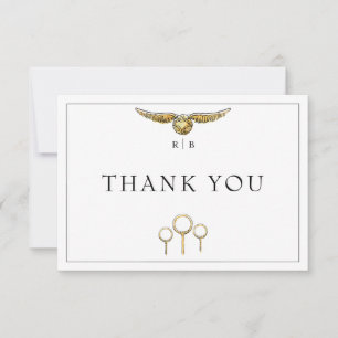 Harry Potter Magical Watercolor Wedding Thank You Card