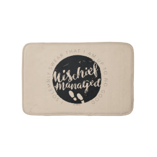 Harry Potter Marauder's Map Charms Typography Bath Mat