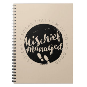 Harry Potter   Marauder's Map Charms Typography Notebook