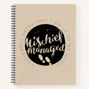 Harry Potter   Marauder's Map Charms Typography Notebook