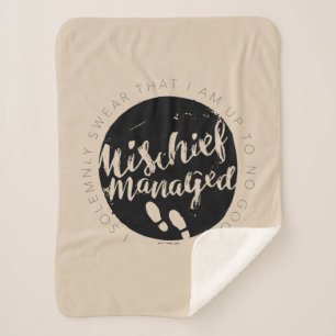 Harry Potter   Marauder's Map Charms Typography Sherpa Blanket