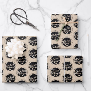 Harry Potter   Marauder's Map Charms Typography Wrapping Paper Sheet