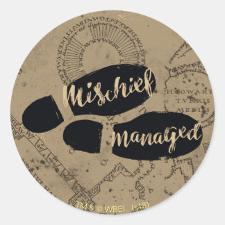 Harry Potter | MISCHIEF MANAGED™ Map Footprints Classic Round Sticker