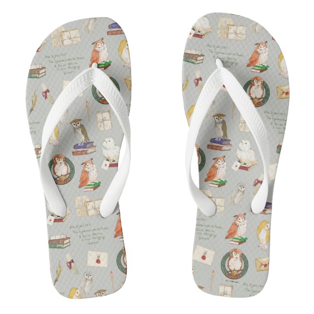 HARRY POTTER™ | Owl Letter Pattern Flip Flops (Footbed)