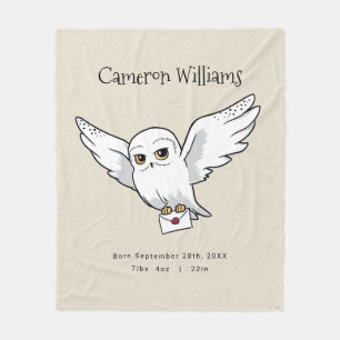 Harry Potter Personalized Hedwig Fleece Blanket