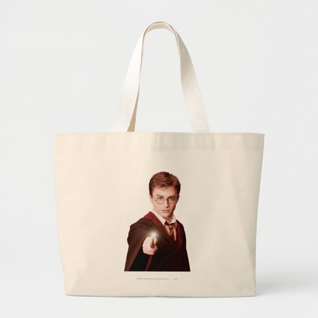 Harry Potter Points Wand Large Tote Bag (Front)
