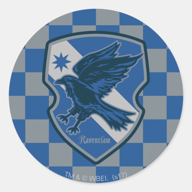 Harry Potter | Ravenclaw House Pride Crest Classic Round Sticker (Front)
