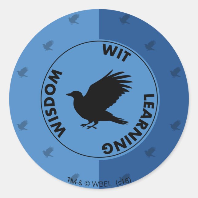 Harry Potter | RAVENCLAW™ House Traits Graphic Classic Round Sticker (Front)