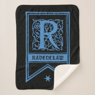 Harry Potter   Ravenclaw Monogram Banner Sherpa Blanket