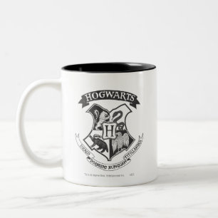 Harry Potter   Retro Hogwarts Crest Two-Tone Coffee Mug