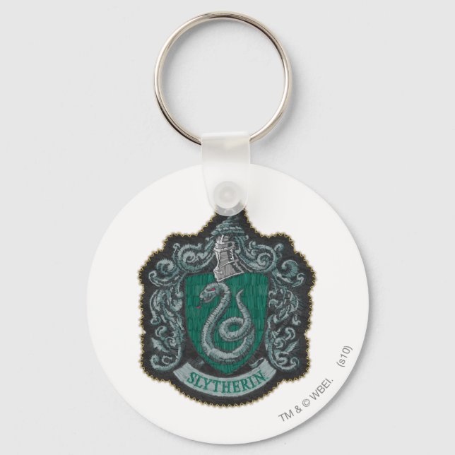 Harry Potter | Retro Mighty Slytherin Crest Keychain (Front)