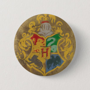Harry Potter Rustic Hogwarts Crest 2 Inch Round Button