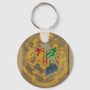 Harry Potter   Rustic Hogwarts Crest Keychain