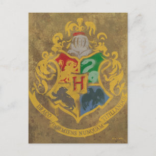 Harry Potter   Rustic Hogwarts Crest Postcard