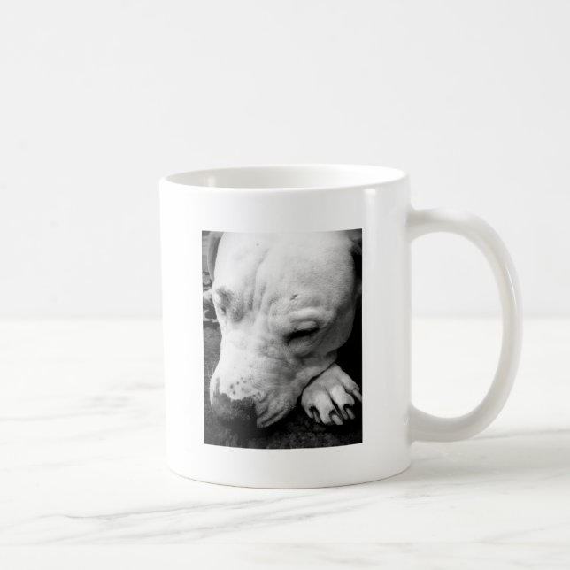 harry potter scar dog white pit bull coffee mug (Right)