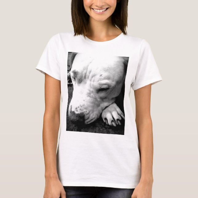 harry potter scar dog white pit bull T-Shirt (Front)