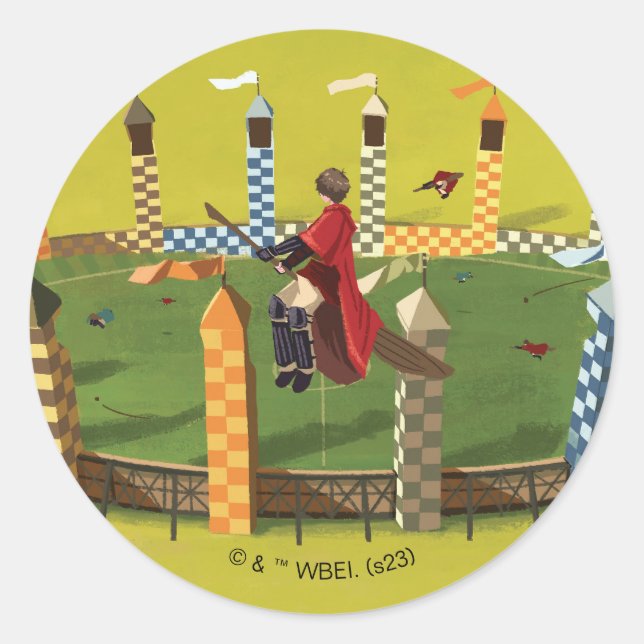 HARRY POTTER™ Seeking the Golden Snitch Classic Round Sticker (Front)