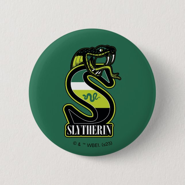 HARRY POTTER™ | SLYTHERIN™ Athletic Badge 2 Inch Round Button (Front)