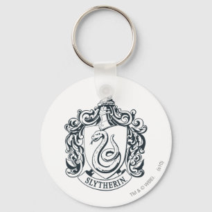 Harry Potter   Slytherin Crest - Black and White Keychain