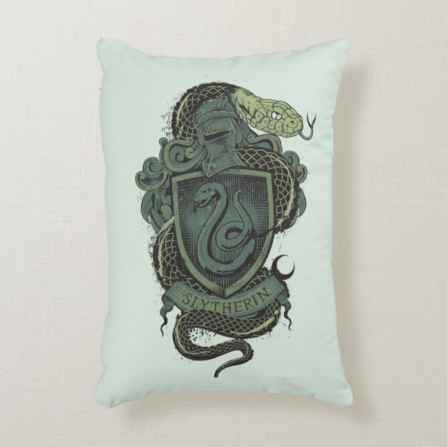 Harry Potter | Slytherin Crest Decorative Pillow (Front(Vertical))