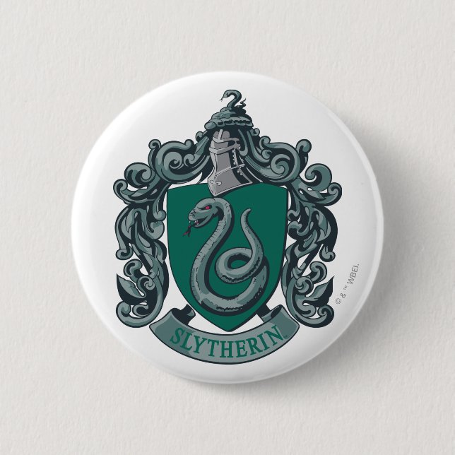 Harry Potter | Slytherin Crest Green 2 Inch Round Button (Front)