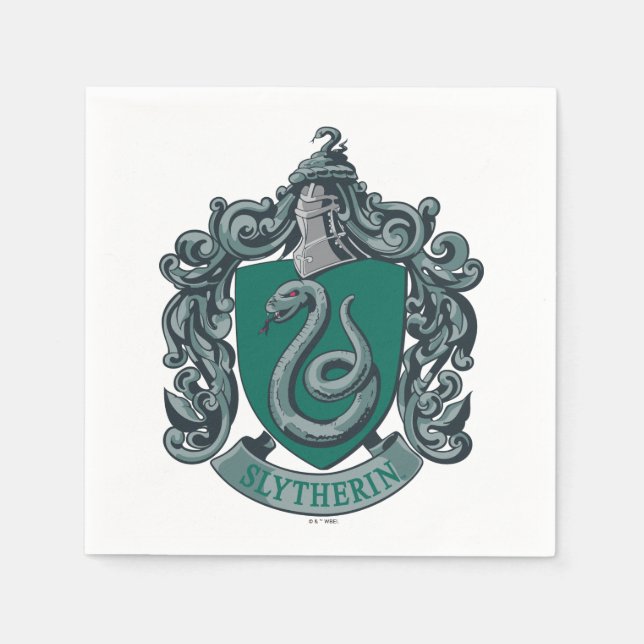 Harry Potter | Slytherin Crest Green Napkin (Front)