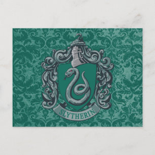 Harry Potter   Slytherin Crest Green Postcard