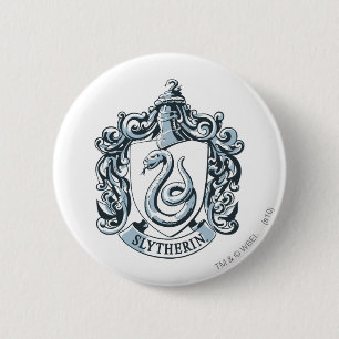 Harry Potter Slytherin Crest - Ice Blue 2 Inch Round Button
