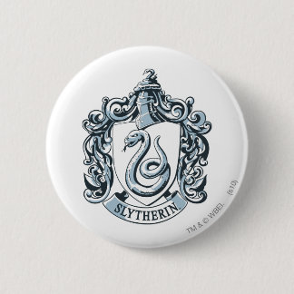 Harry Potter | Slytherin Crest - Ice Blue 2 Inch Round Button