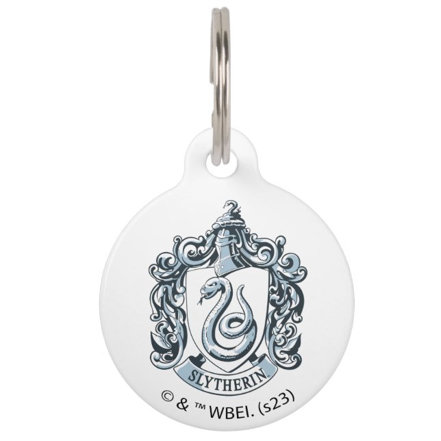 Harry Potter | Slytherin Crest - Ice Blue Pet Tag (Front)