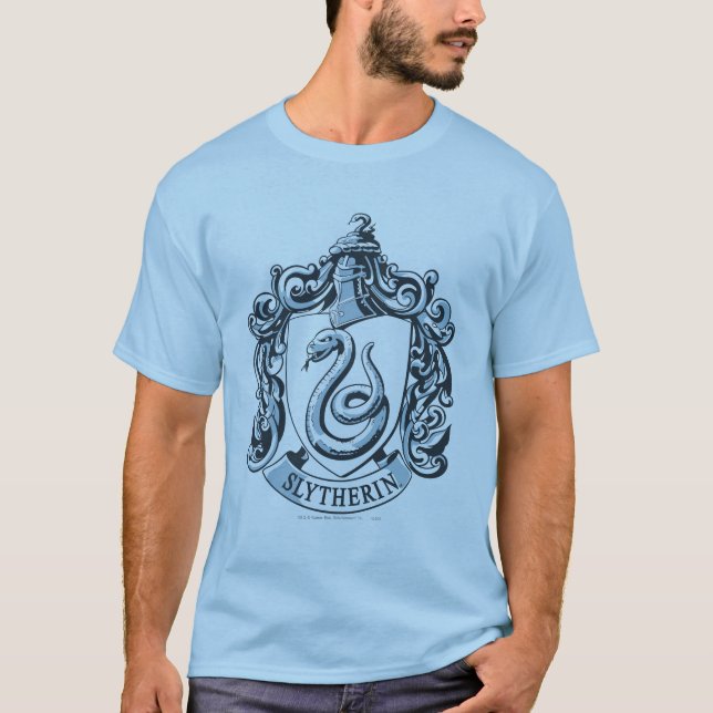 Harry Potter | Slytherin Crest - Ice Blue T-Shirt (Front)