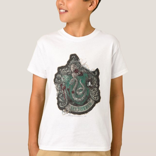 Harry Potter | Slytherin Crest - Vintage T-Shirt (Front)