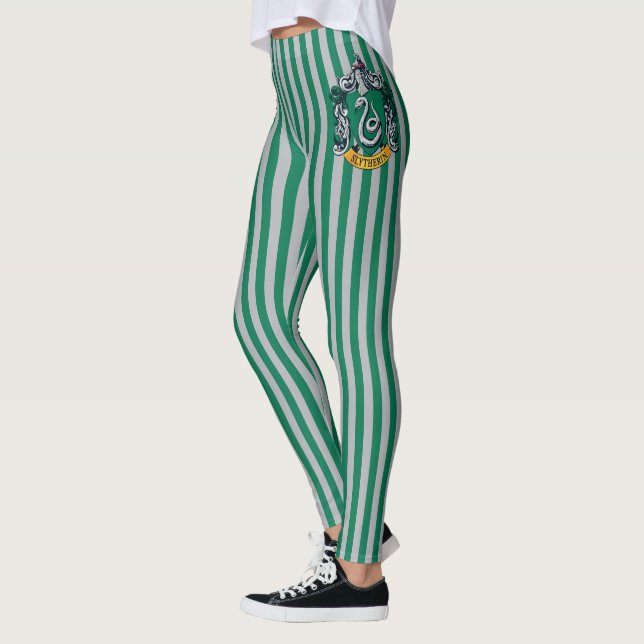 Harry Potter | Slytherin Crest With Gold Banner Leggings (Left)