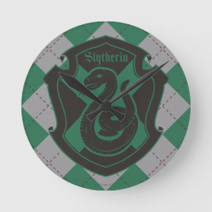 Harry Potter   Slytherin House Pride Crest Round Clock