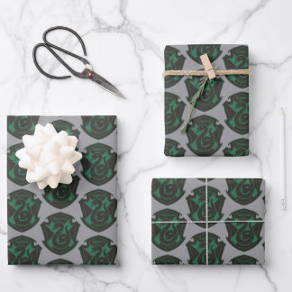 Harry Potter | Slytherin House Pride Crest Wrapping Paper Sheet