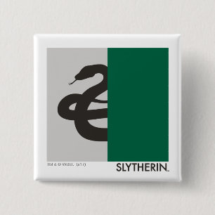 Harry Potter   Slytherin House Pride Graphic 2 Inch Square Button