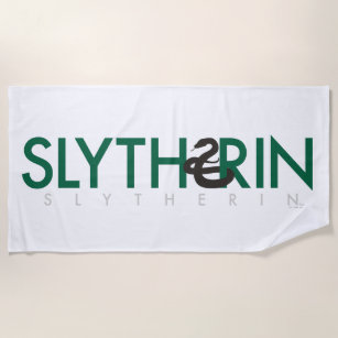 Harry Potter   Slytherin House Pride Logo Beach Towel