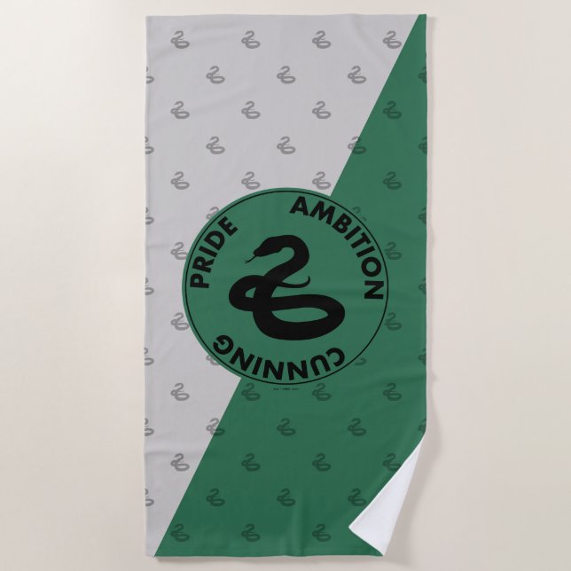 Harry Potter | SLYTHERIN™ House Traits Graphic Beach Towel (Front)