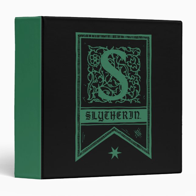 Harry Potter | Slytherin Monogram Banner Binder (Front/Spine)