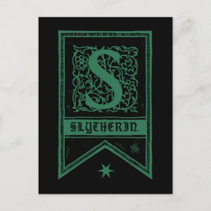 Harry Potter   Slytherin Monogram Banner Postcard