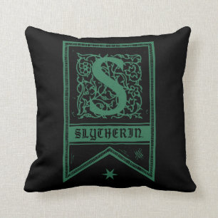 Harry Potter Slytherin Monogram Banner Throw Pillow