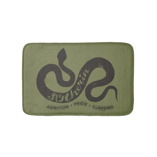 Harry Potter | SLYTHERIN™ Silhouette Typography Bath Mat (Front)