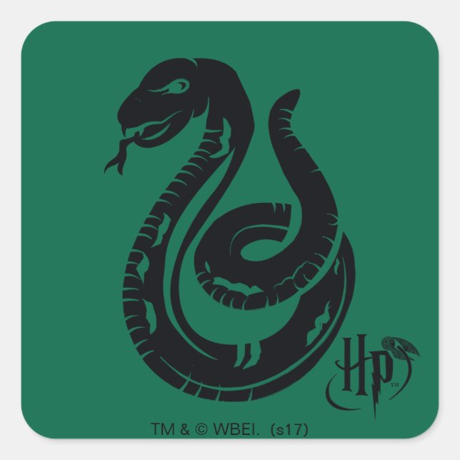 Harry Potter | Slytherin Snake Icon Square Sticker (Front)