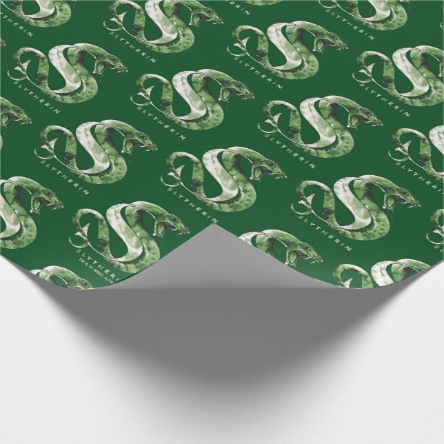 Harry Potter | SLYTHERIN™ Snake Watercolor Wrapping Paper (Corner)