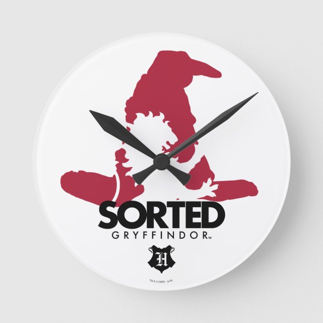 Harry Potter | Sorted Into GRYFFINDOR™ House Round Clock (Front)