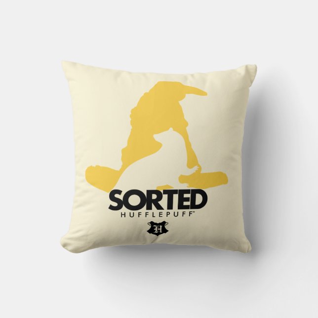 Harry Potter | Sorted Into HUFFLEPUFF™ House Throw Pillow (Front)